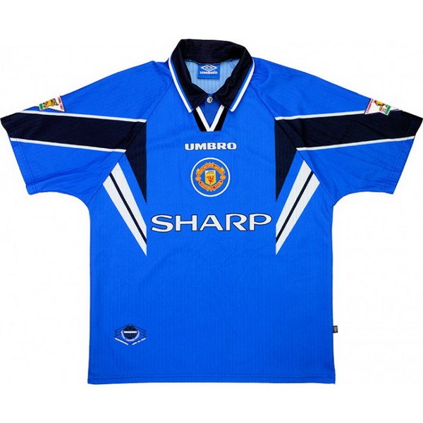 Tailandia Camiseta Manchester United Segunda equipo Retro 1997 1998 Azul